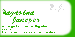 magdolna janczer business card